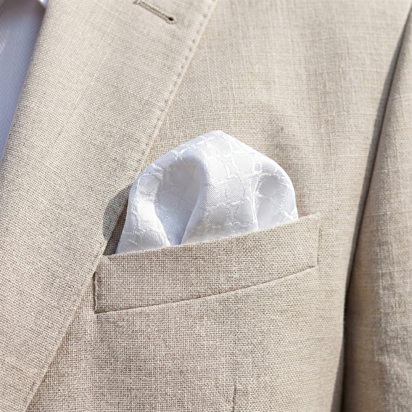 Iceberg Blue Textured Pocket Square