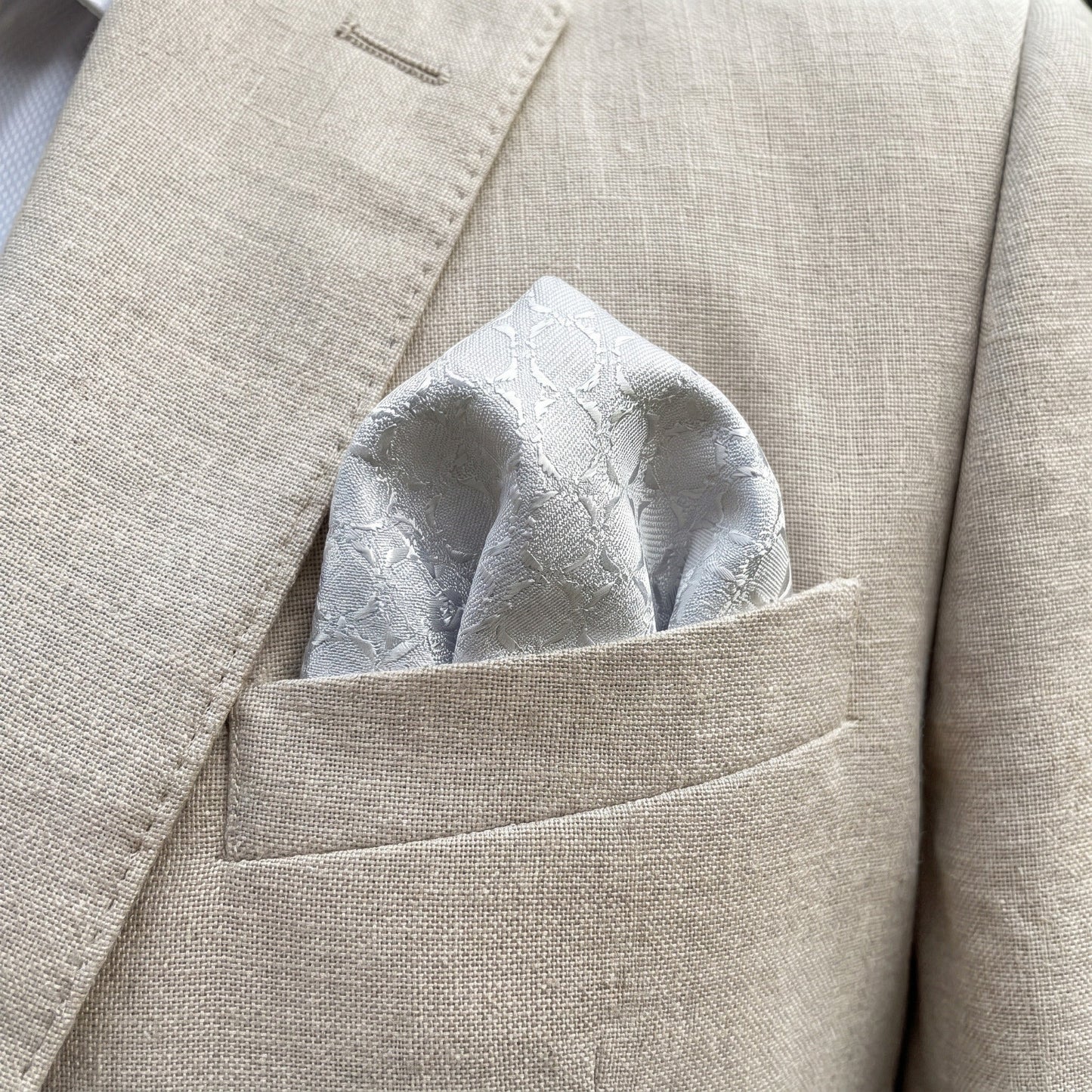 Light Blue Textured Pocket Square