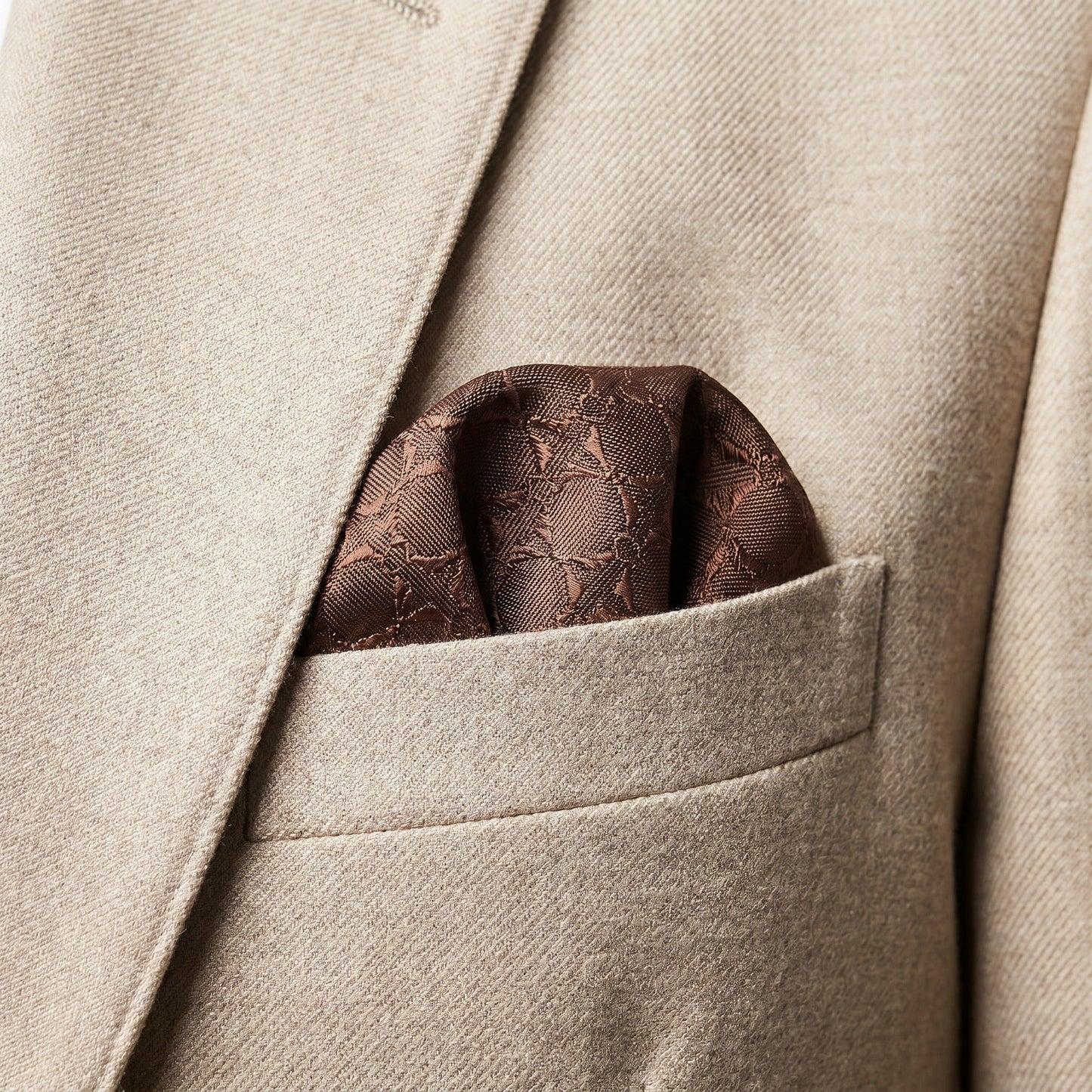 Red Brown Textured Pocket Square