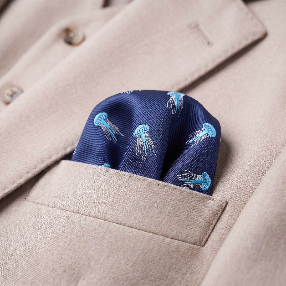 Jellyfish Pocket Square