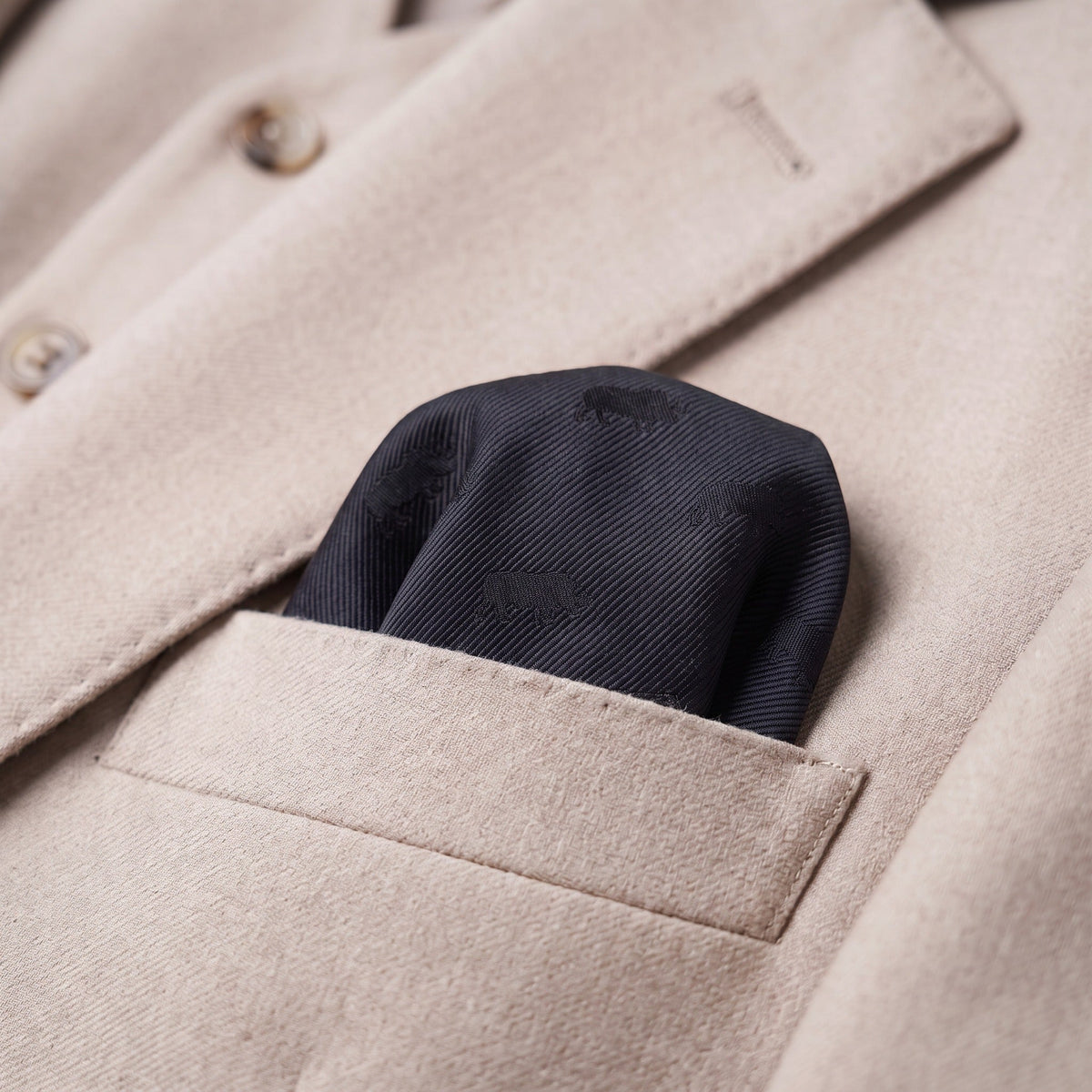 Black Rhino Pocket Square