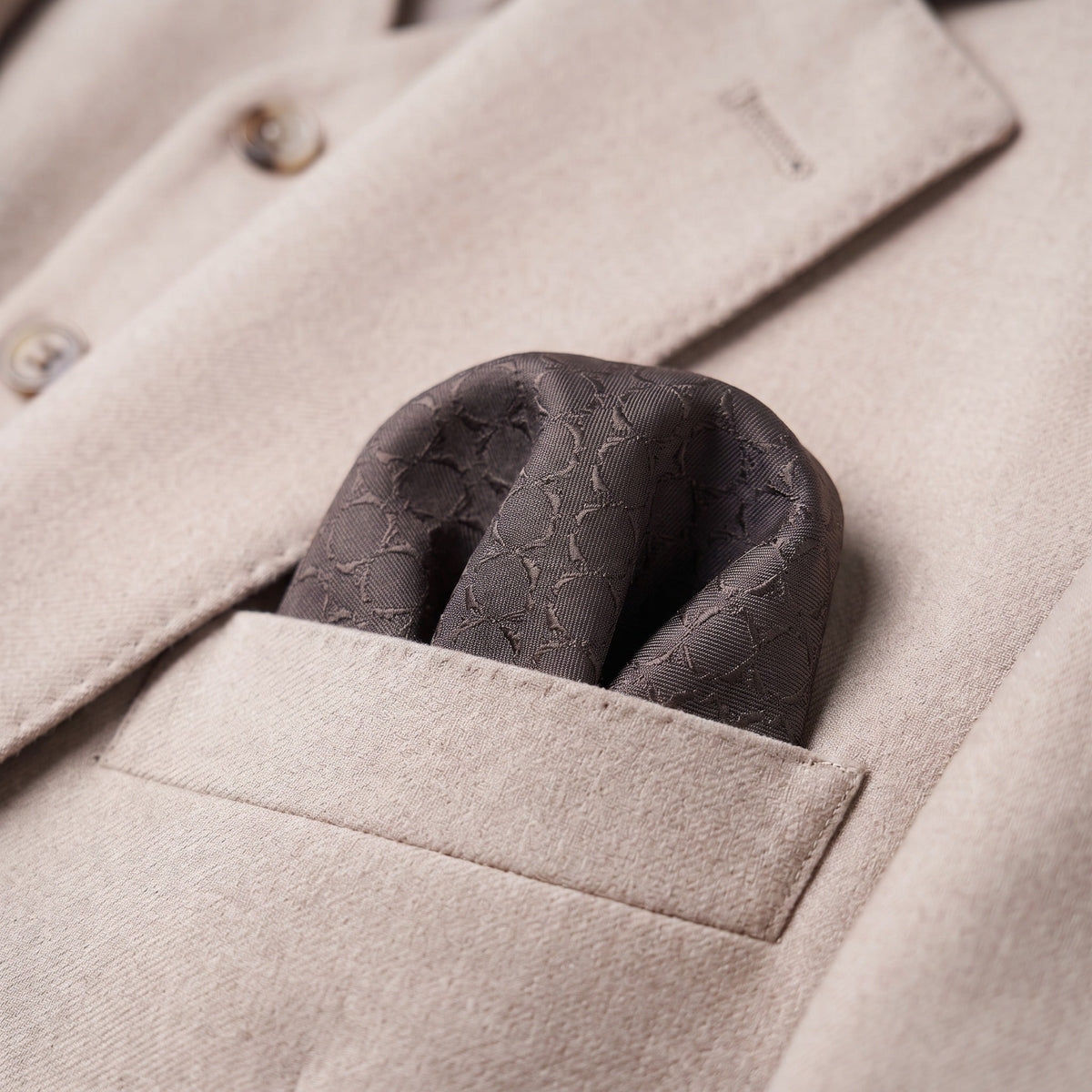 Espresso Textured Pocket Square