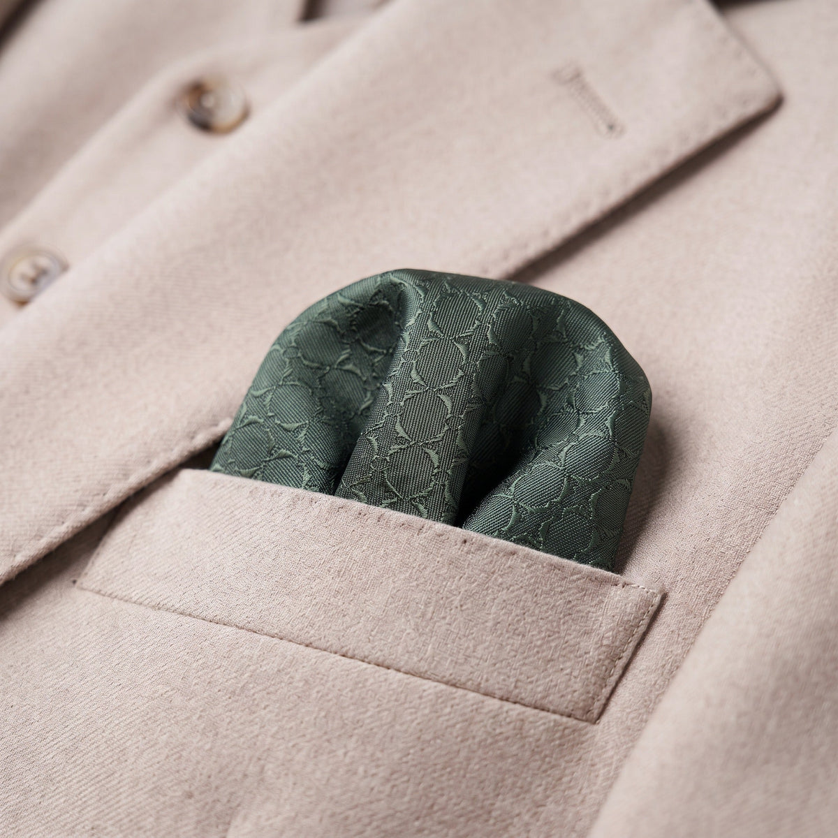 Forest Green Textured Pocket Square