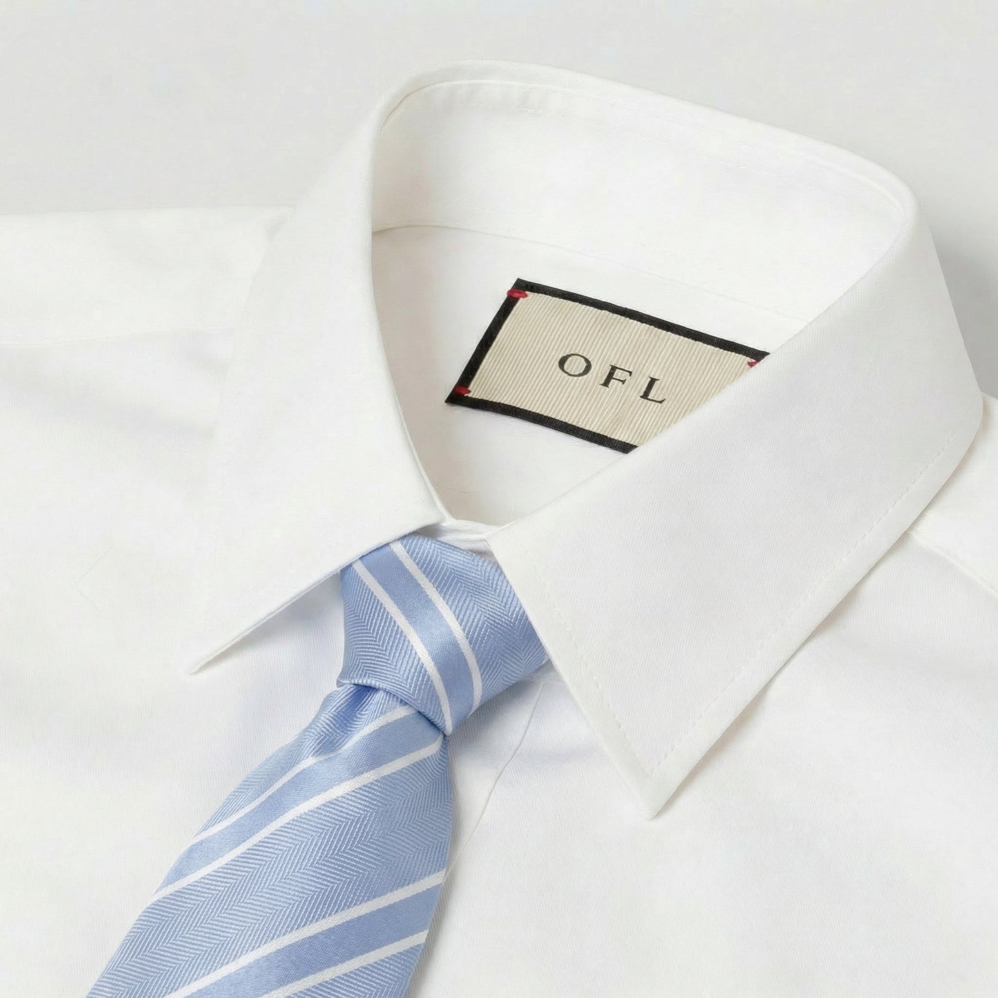 Light Blue & White Stripe Tie - Charleston Edit