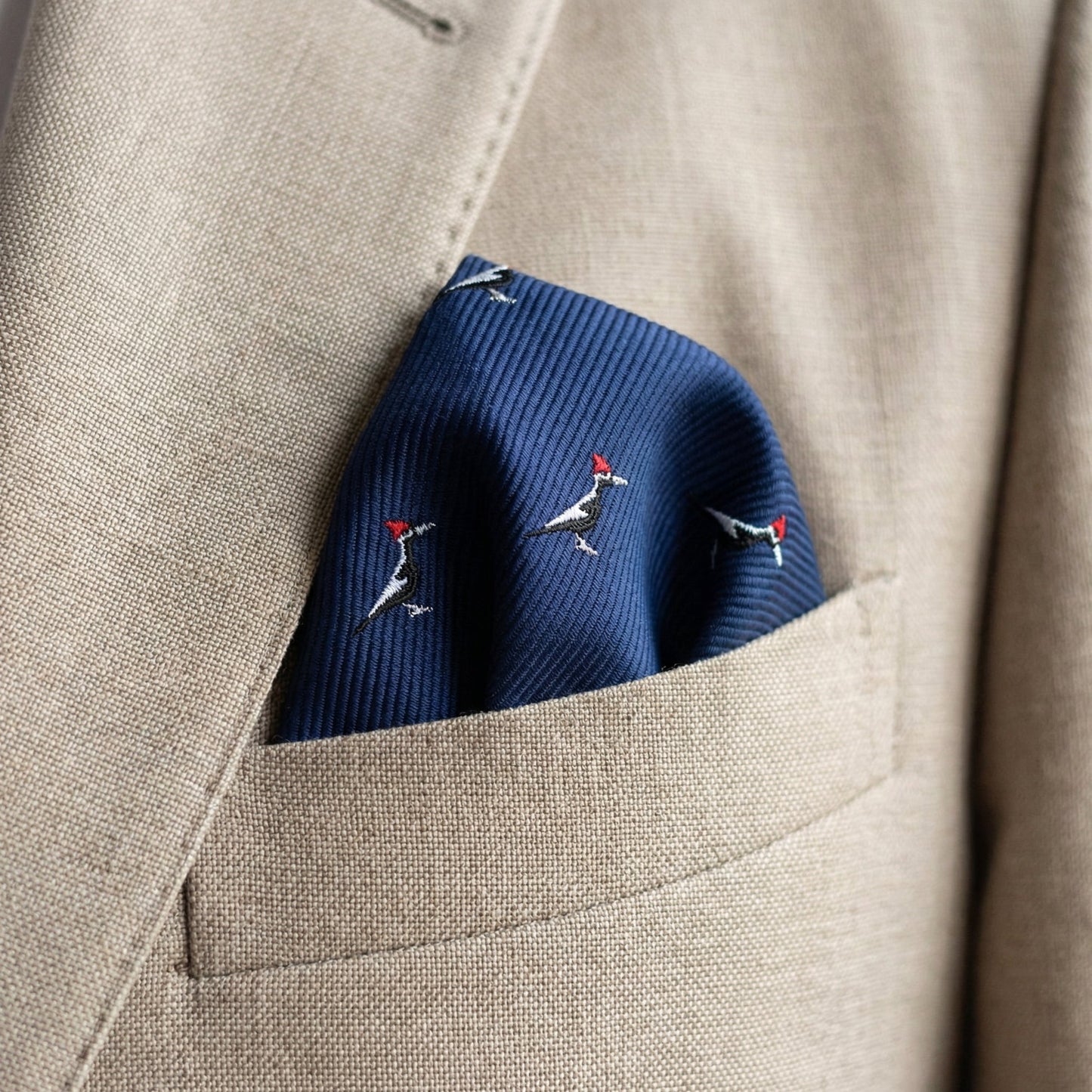 Woodpecker Pocket Square