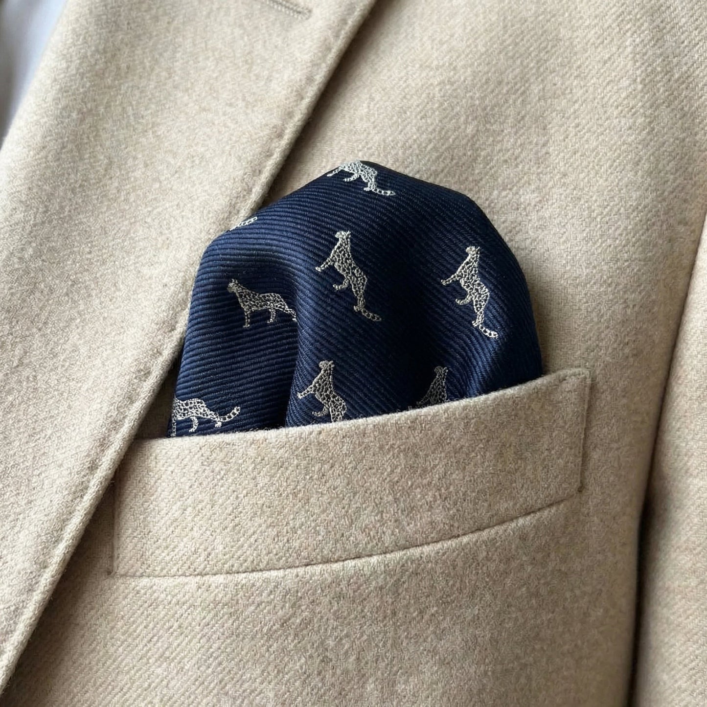 Snow Leopard Pocket Square