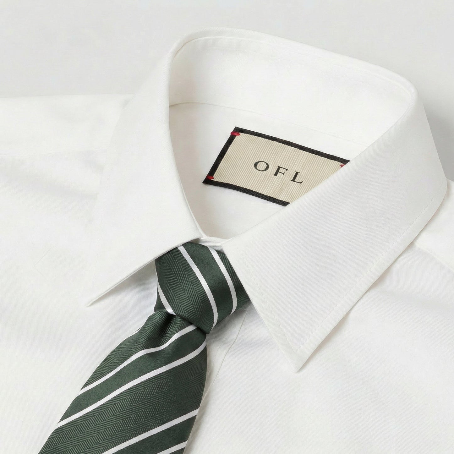 Forest Green & White Stripe Tie - Charleston Edit