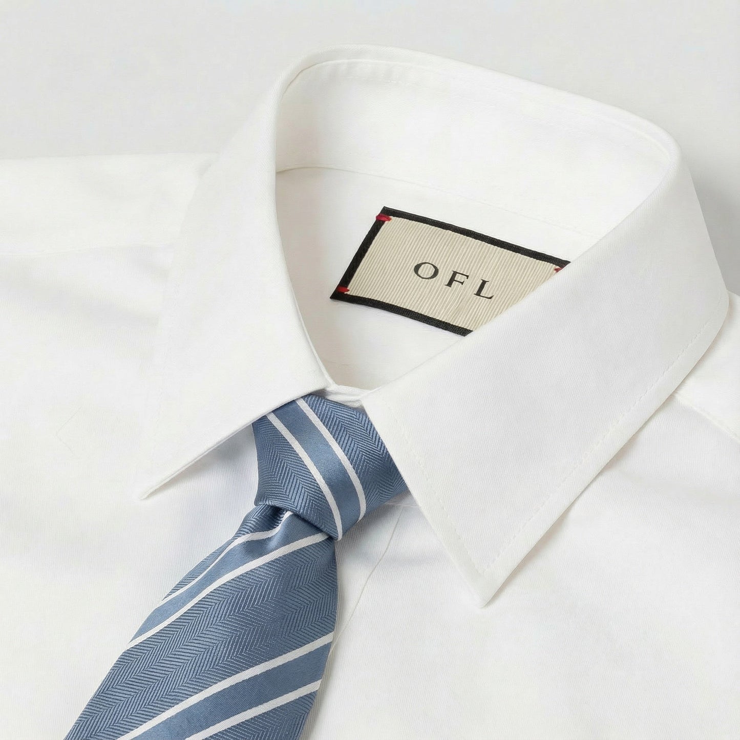 Steel Blue & White Stripe Tie - Charleston Edit