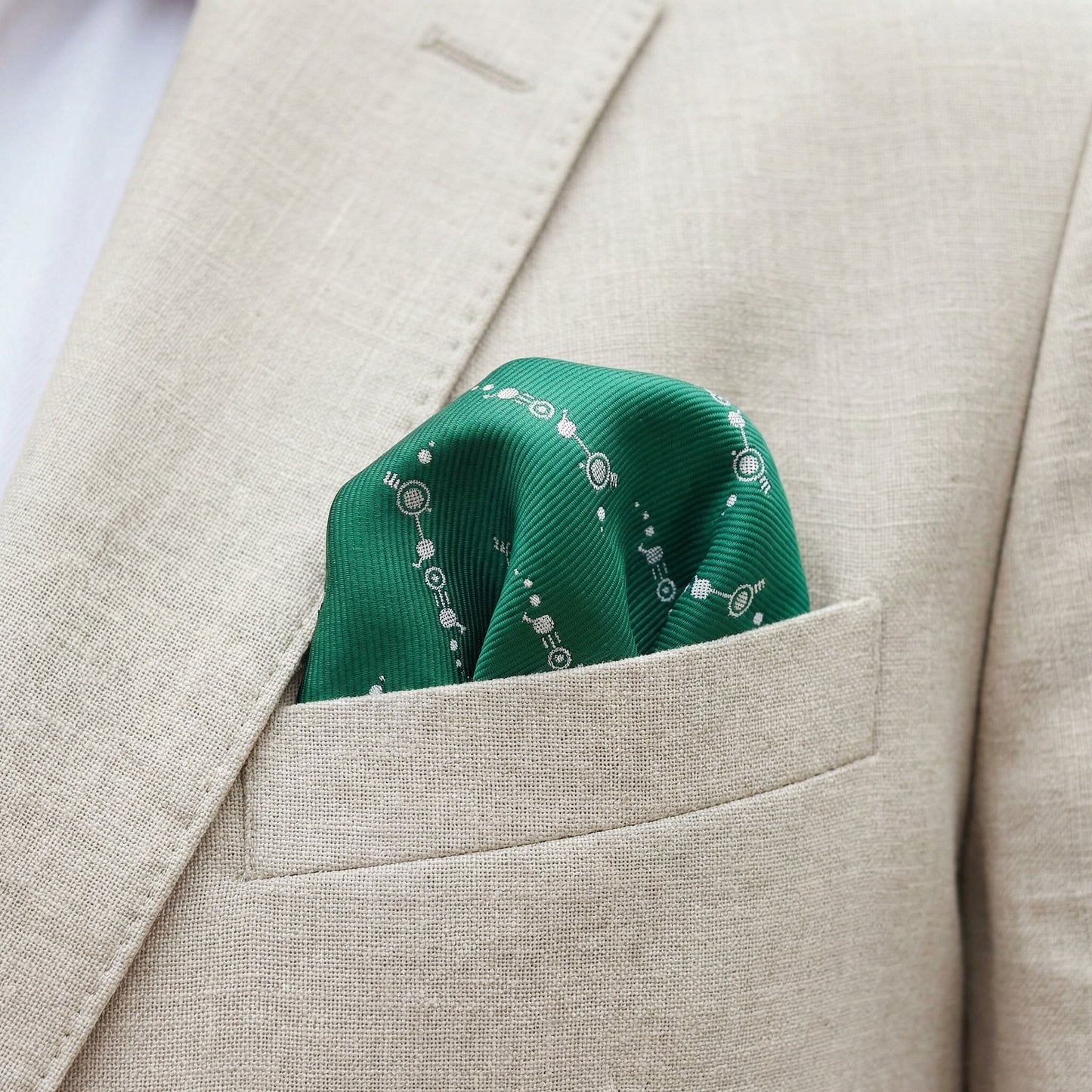 Crop Circle Alien Pocket Square