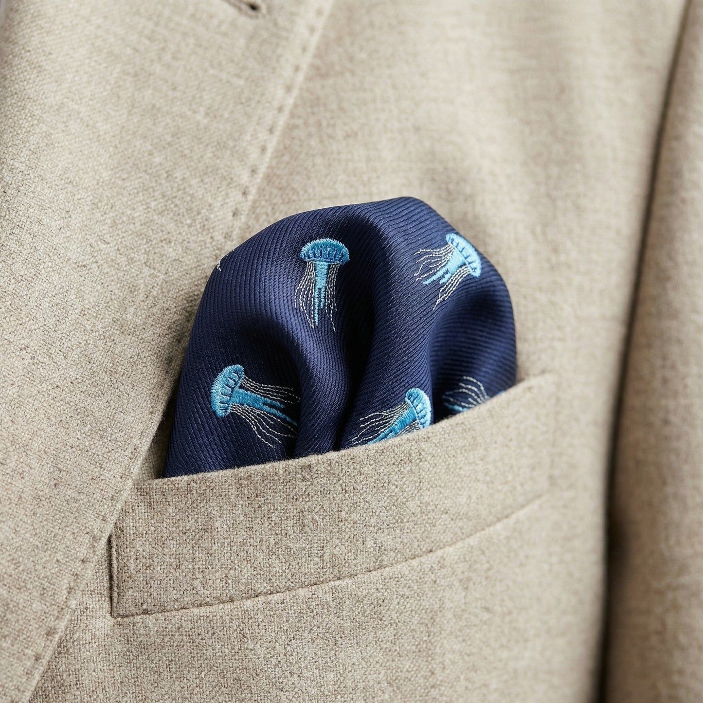 Jellyfish Pocket Square