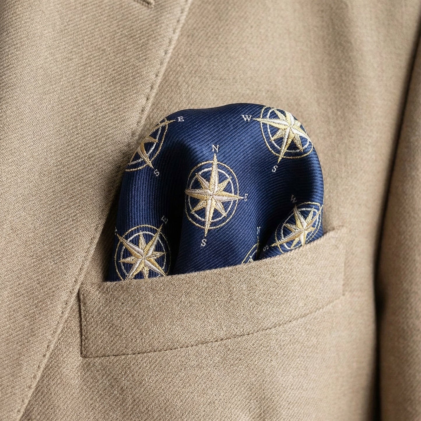 Compass Pocket Square
