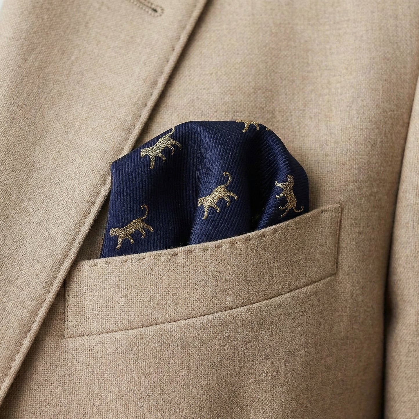 Amur Leopard Pocket Square