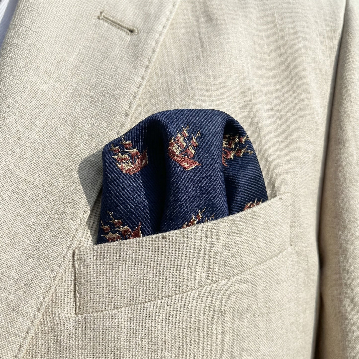 Nautical Sailing Ship Pocket Square