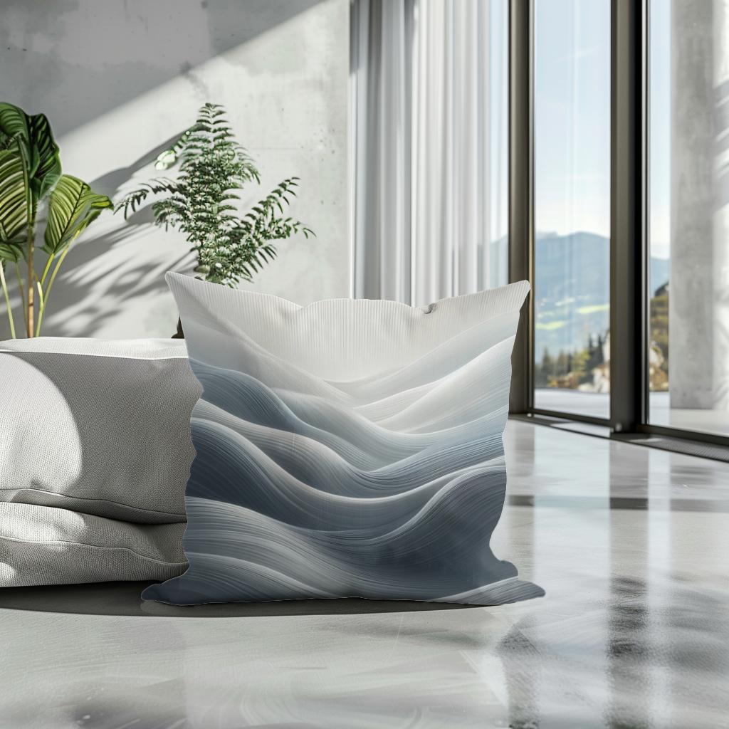 Serenity in Grey Cotton Cushion