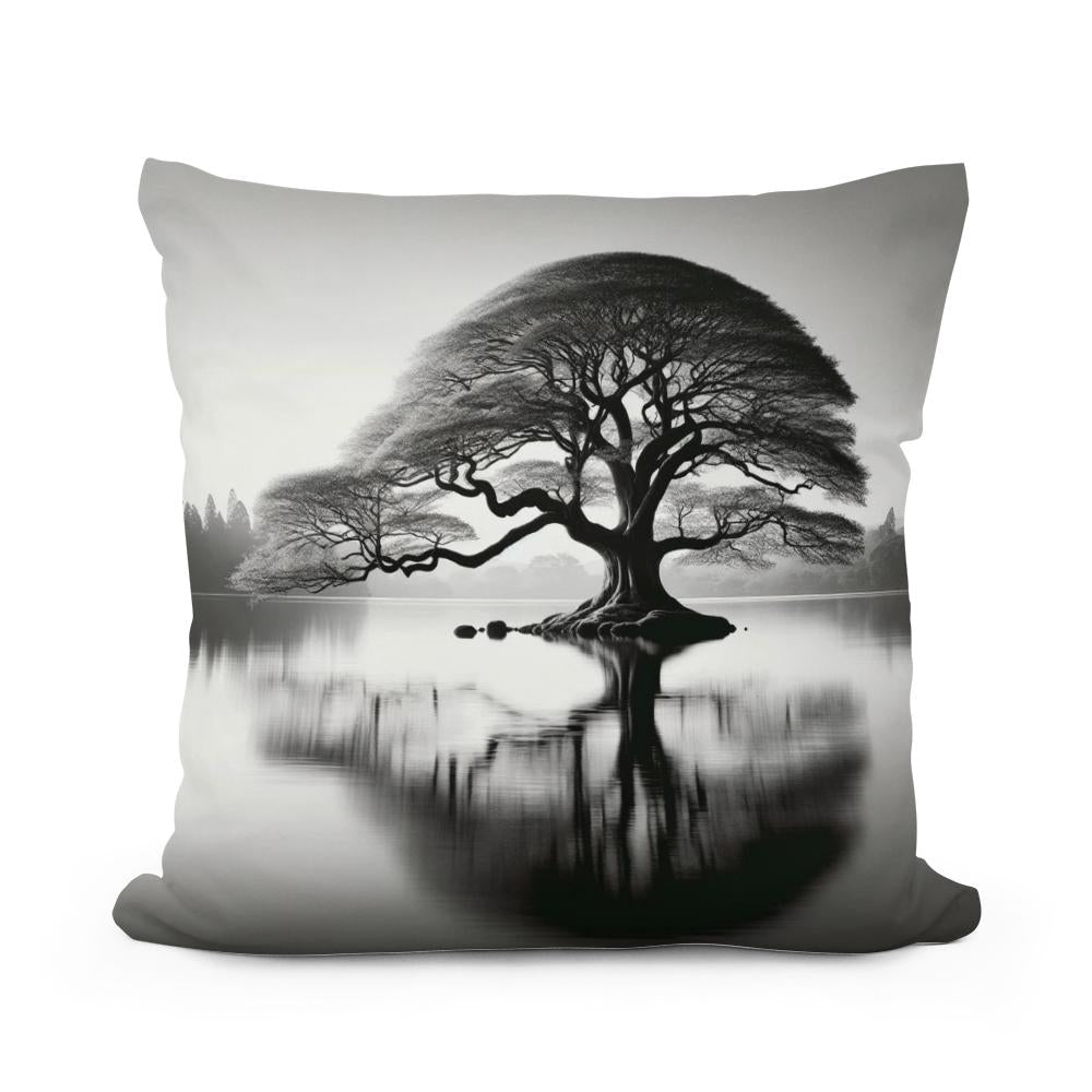 Gilded Waterscape Cotton Cushion