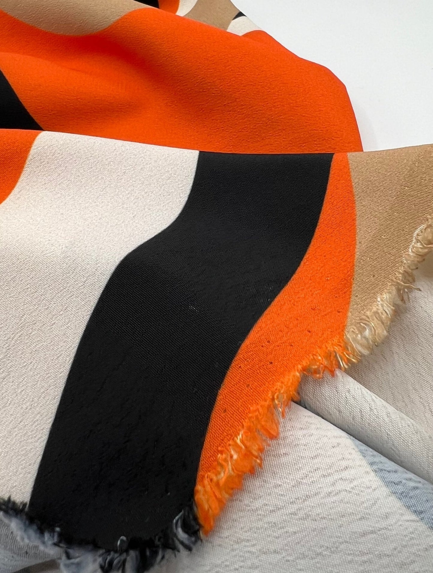Orange Mix Non Stretch Woven Dress Craft Fabric