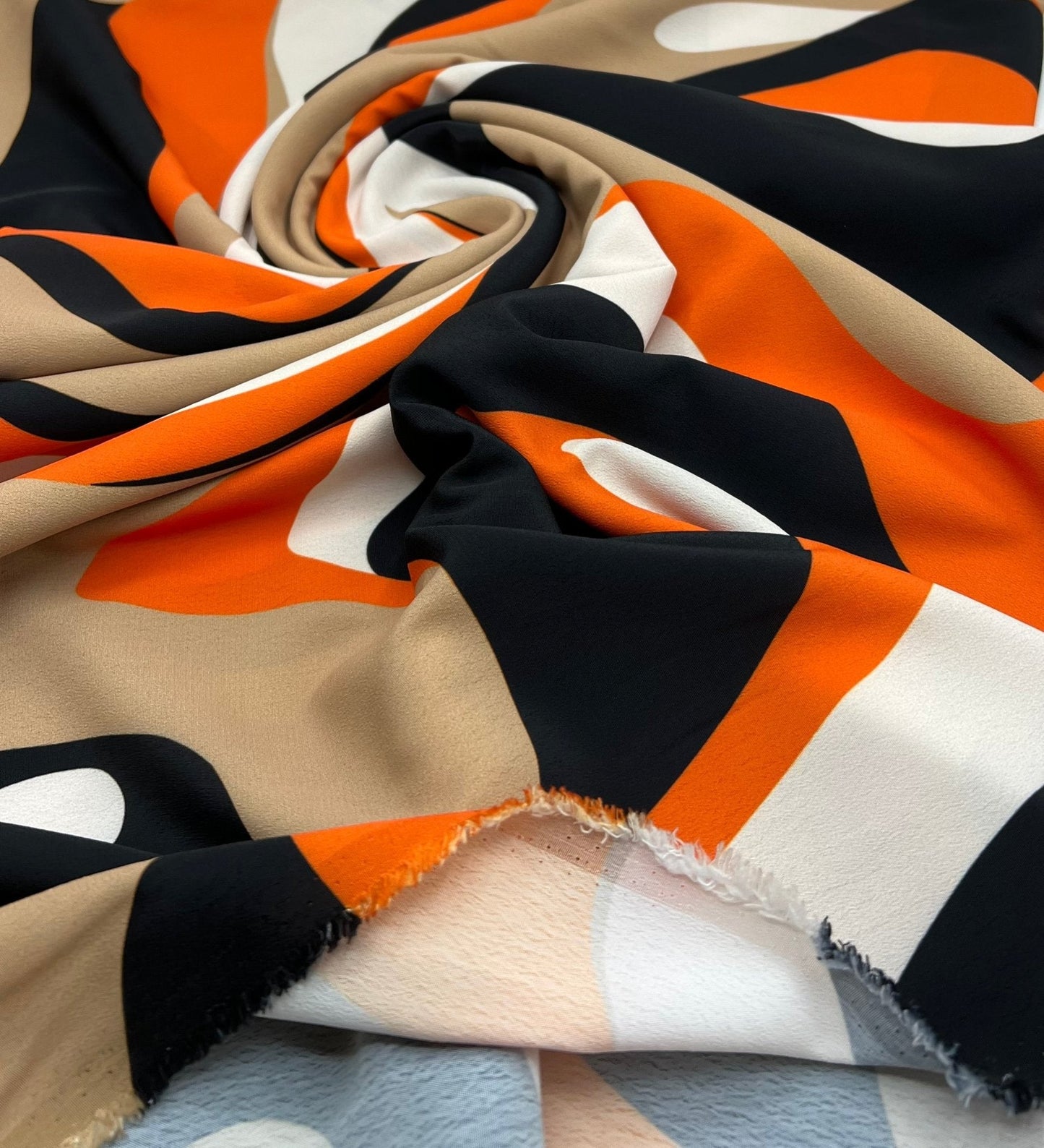 Orange Mix Non Stretch Woven Dress Craft Fabric
