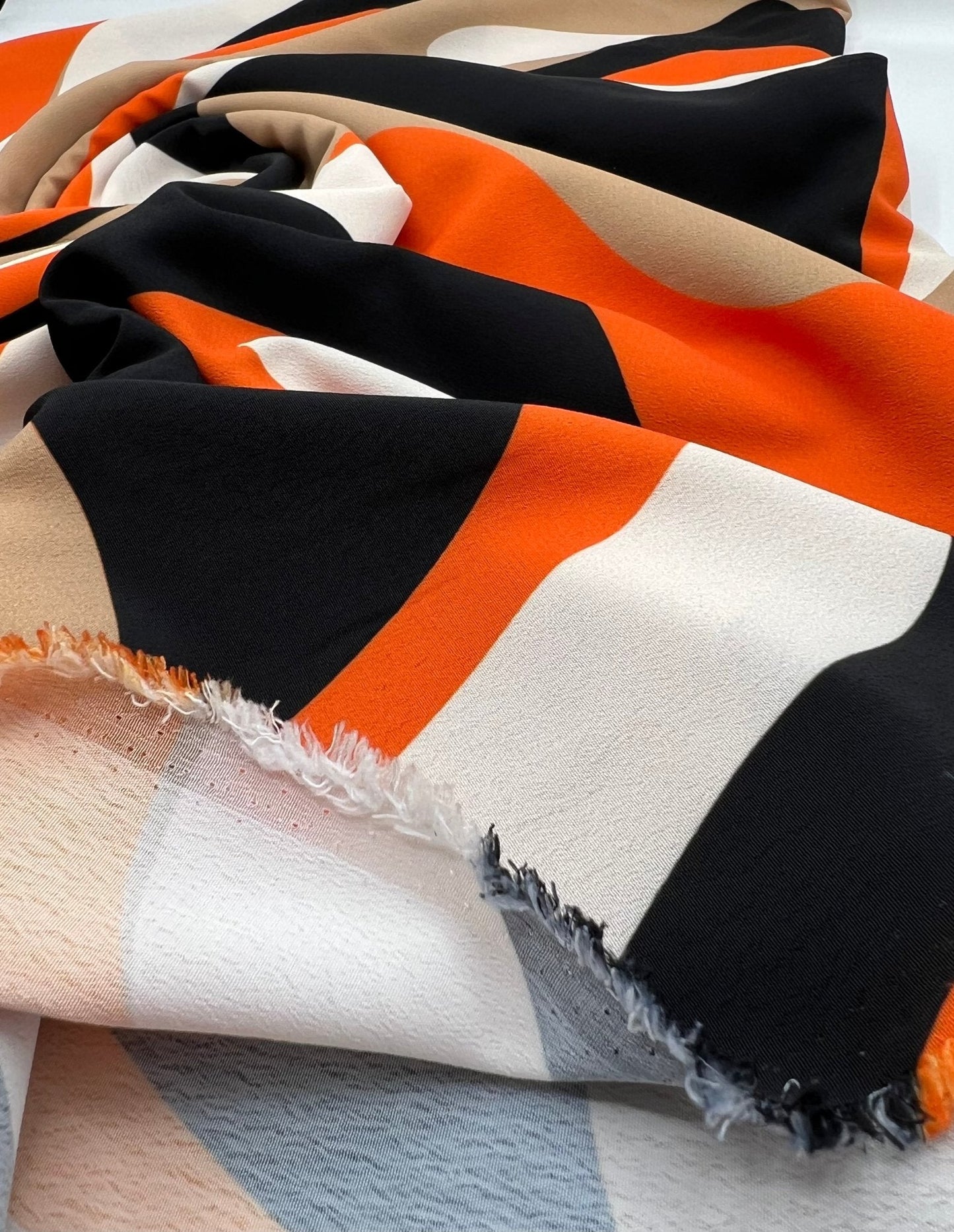 Orange Mix Non Stretch Woven Dress Craft Fabric