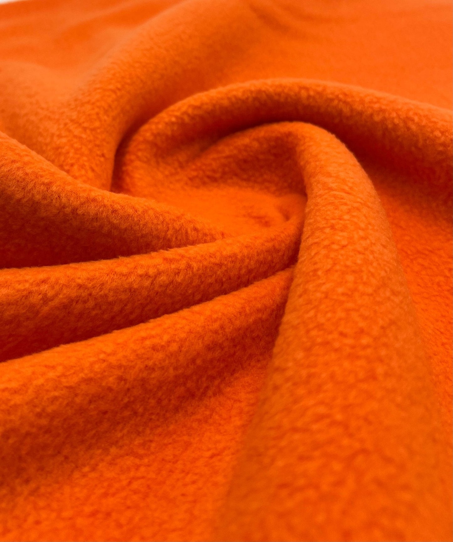 Orange Plain Anti-Pil Polar Fleece Fabric Blanket Loungewear
