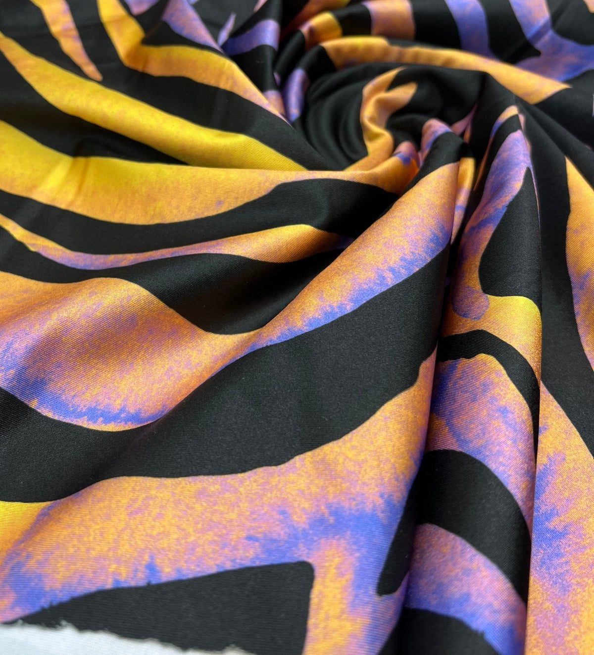 Orange Purple Animal Swimwear / Sportswear 4 Way Stretch Fabric