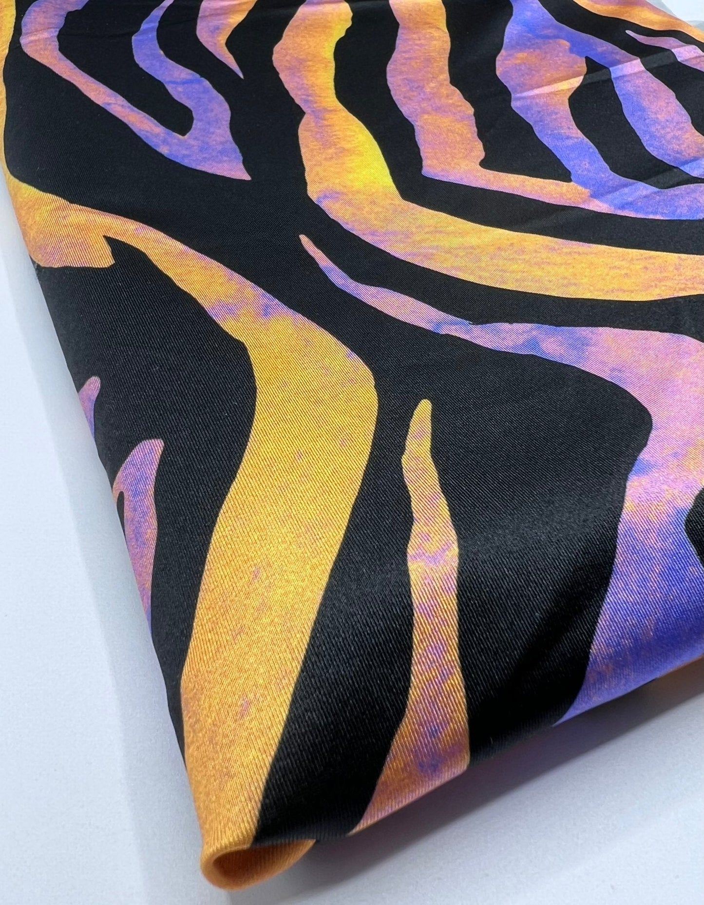 Orange Purple Animal Swimwear / Sportswear 4 Way Stretch Fabric