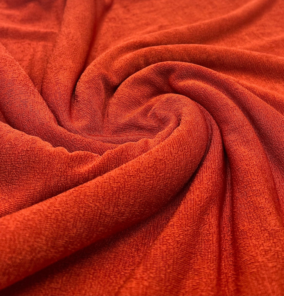 Orange Rust Acetate Slinky 4 Way Stretch Fabric