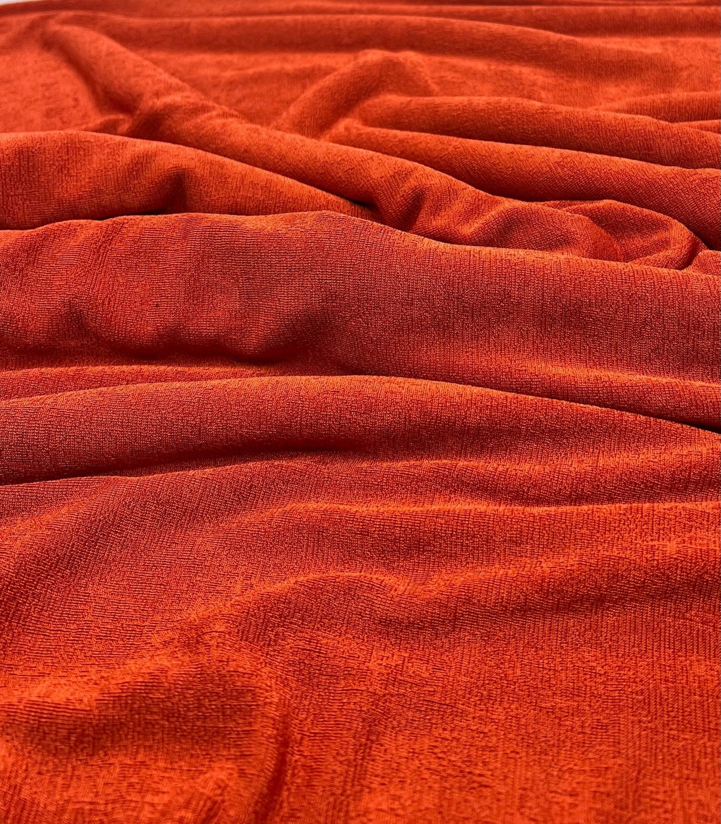 Orange Rust Acetate Slinky 4 Way Stretch Fabric