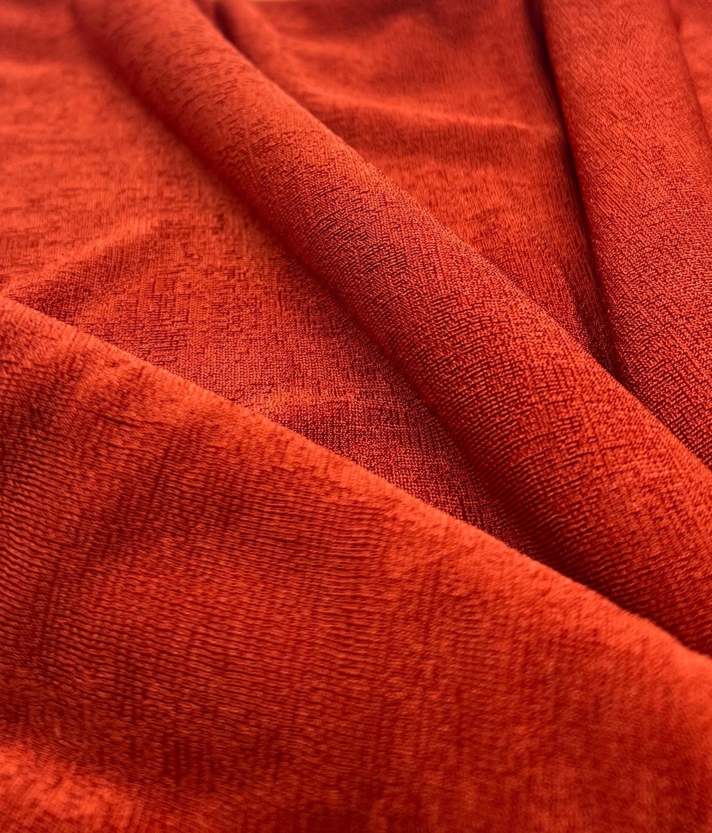 Orange Rust Acetate Slinky 4 Way Stretch Fabric