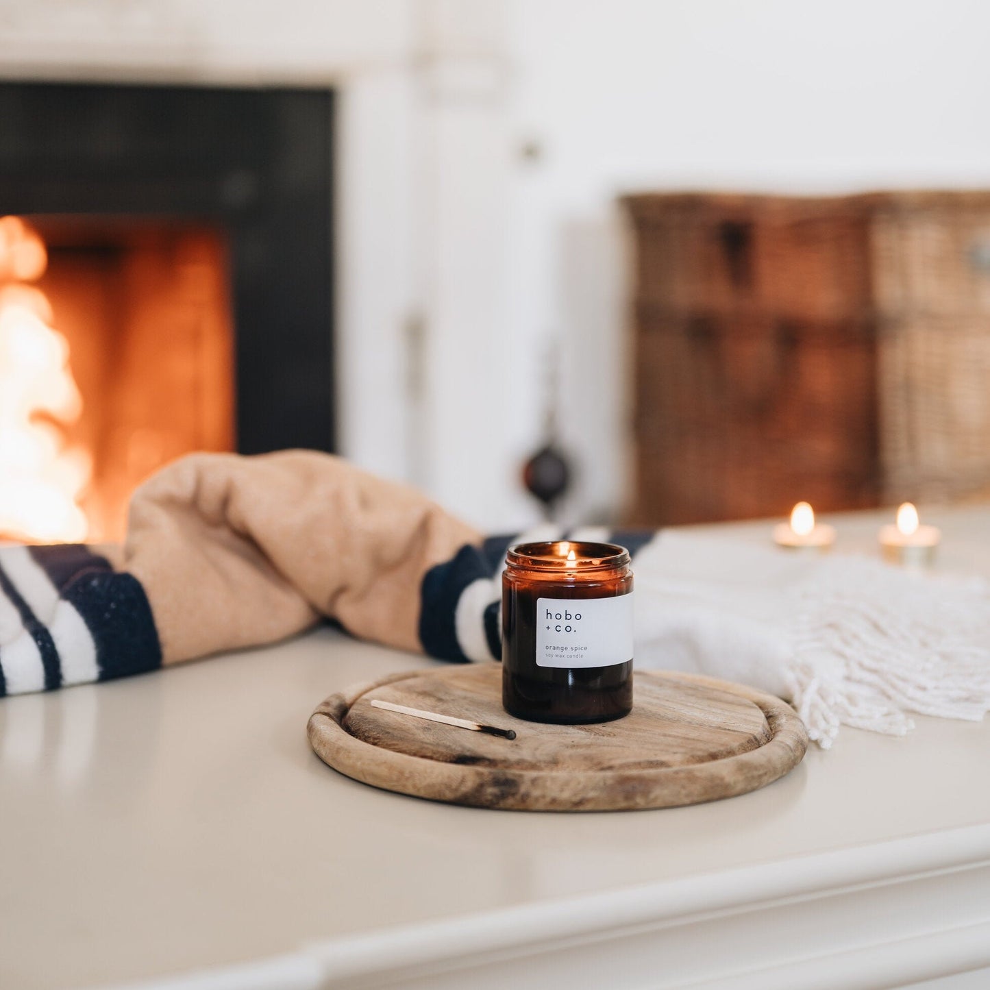 Glass Jar Orange Spice Candle