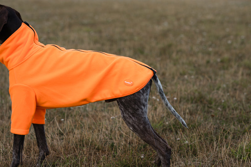 Fleece Dog Jumper - Orange WIDE FIT
