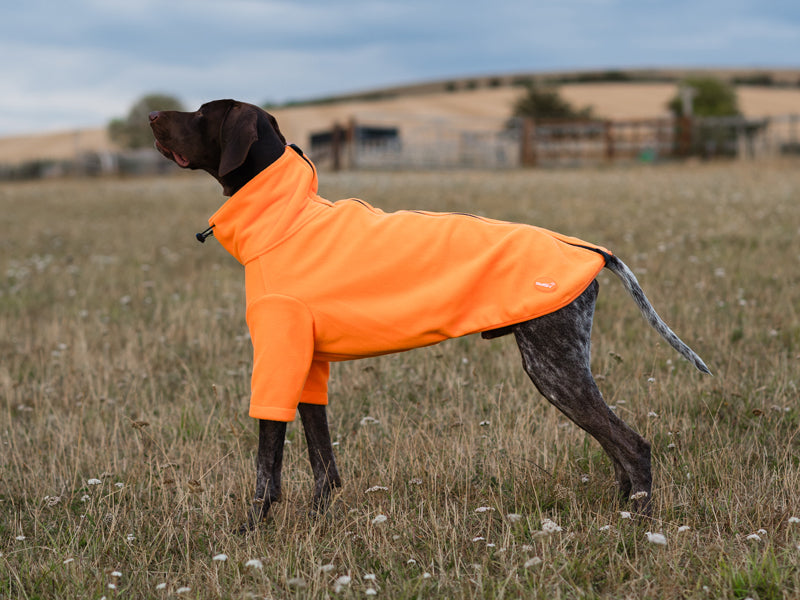 Fleece Dog Jumper - Orange WIDE FIT