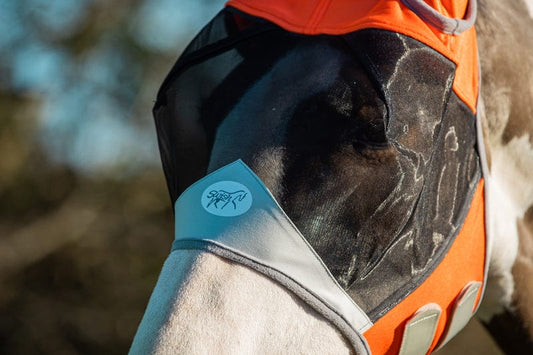 Horse Fly Mask - Orange