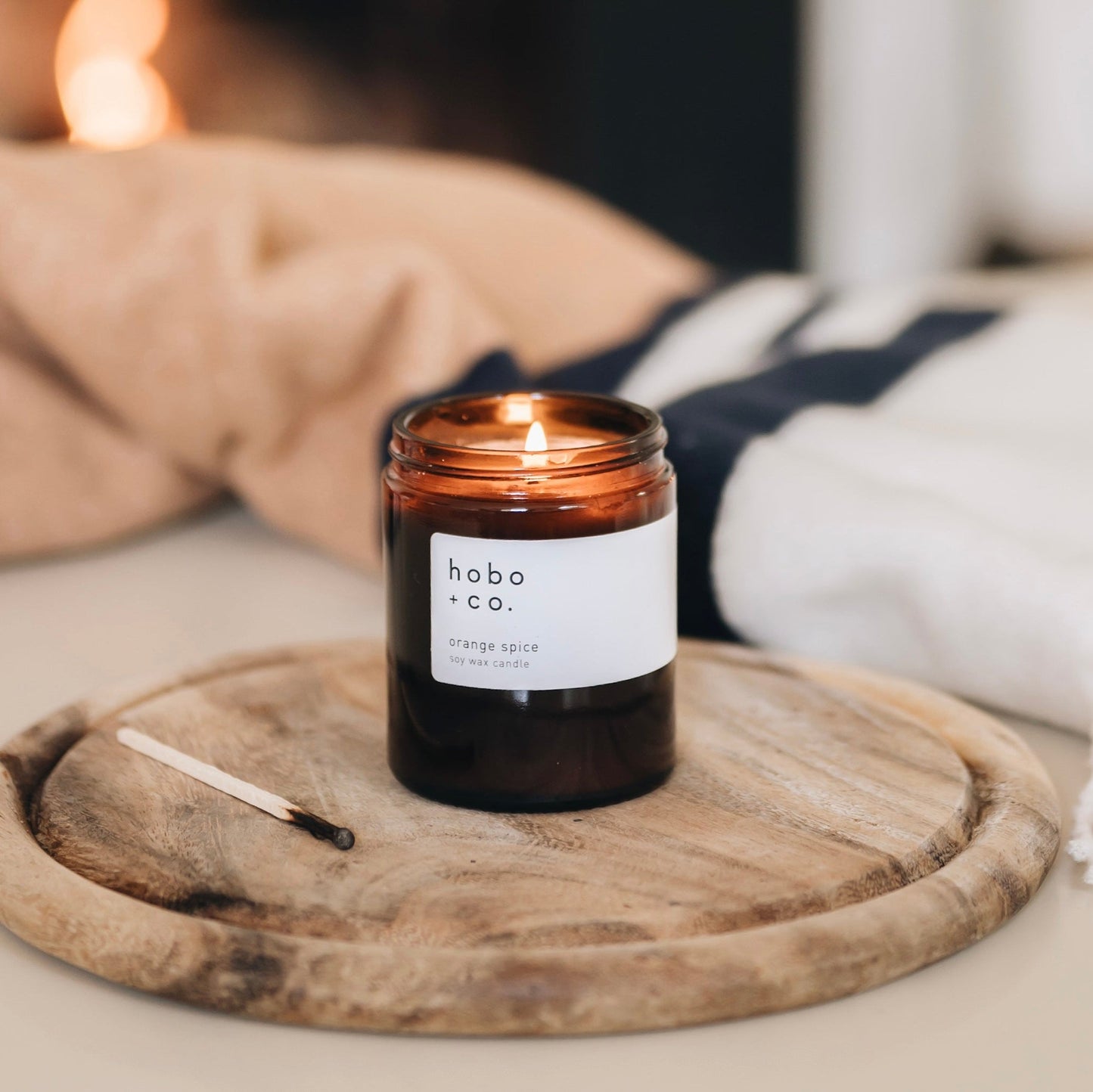 Glass Jar Orange Spice Candle