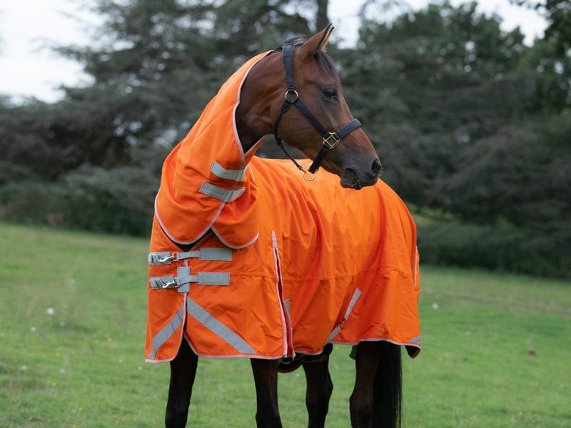 0g Detachable Neck Turnout Rug - Orange