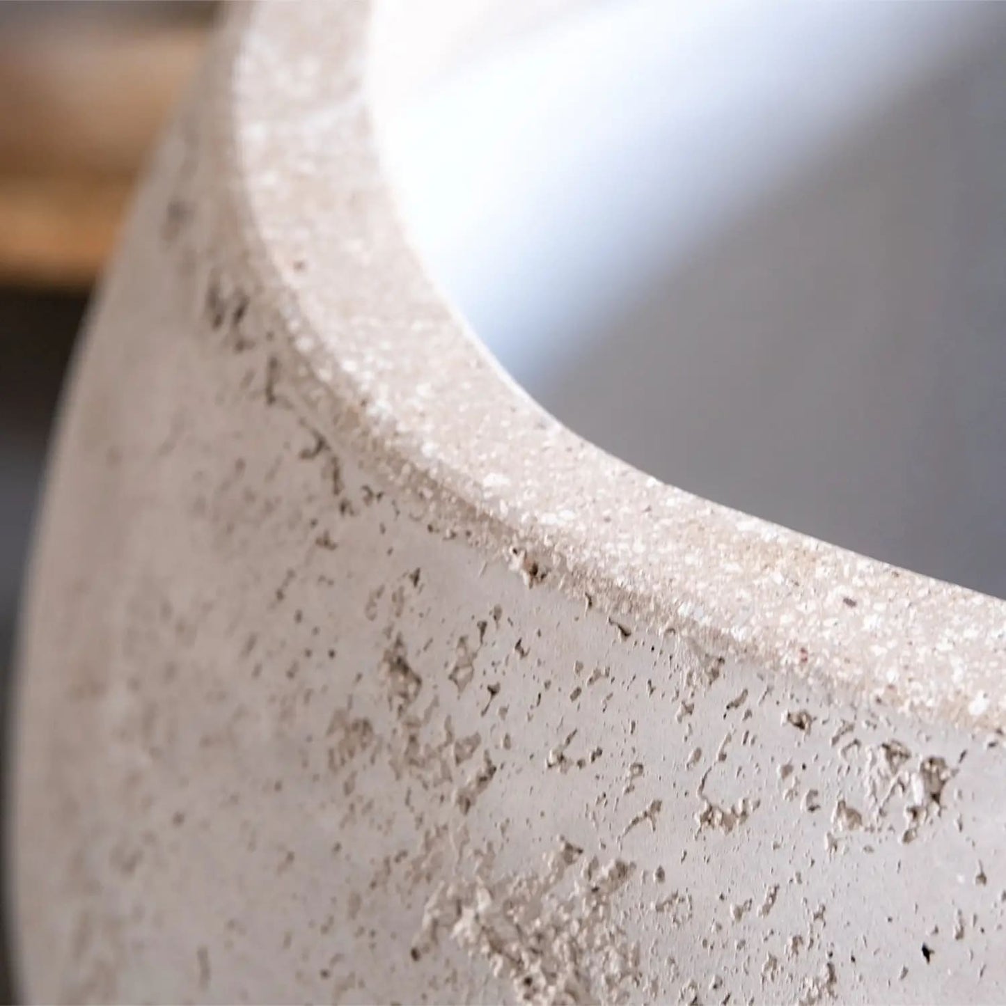 Orbello | Truffle – 55cm Large Concrete Sphere Planter – 82L Round Plant Pot