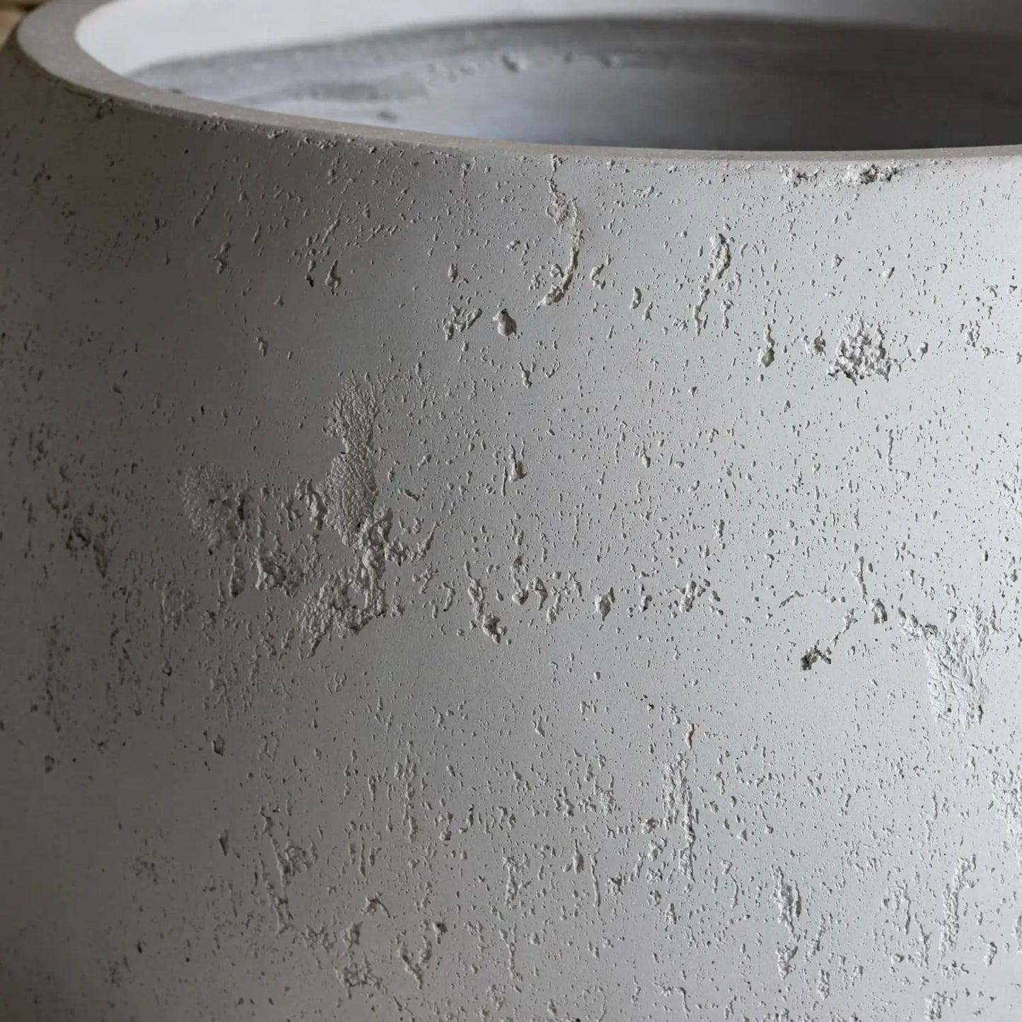 Orbello | White Mist – 55cm Extra Large Concrete Sphere Planter – 82L Round Plant Pot