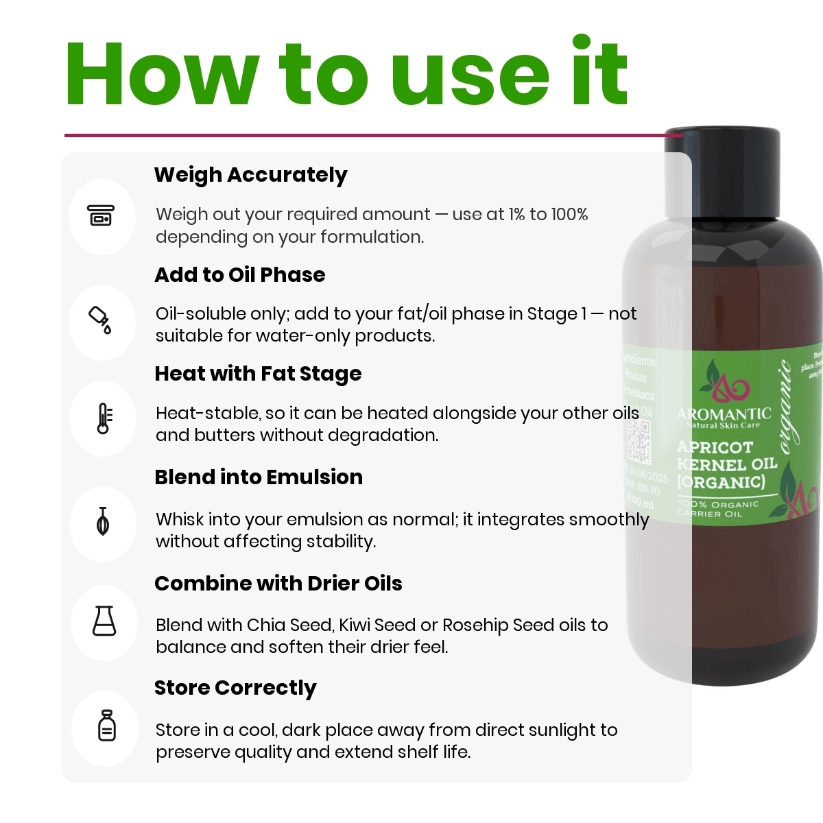 Organic Apricot Kernel Oil