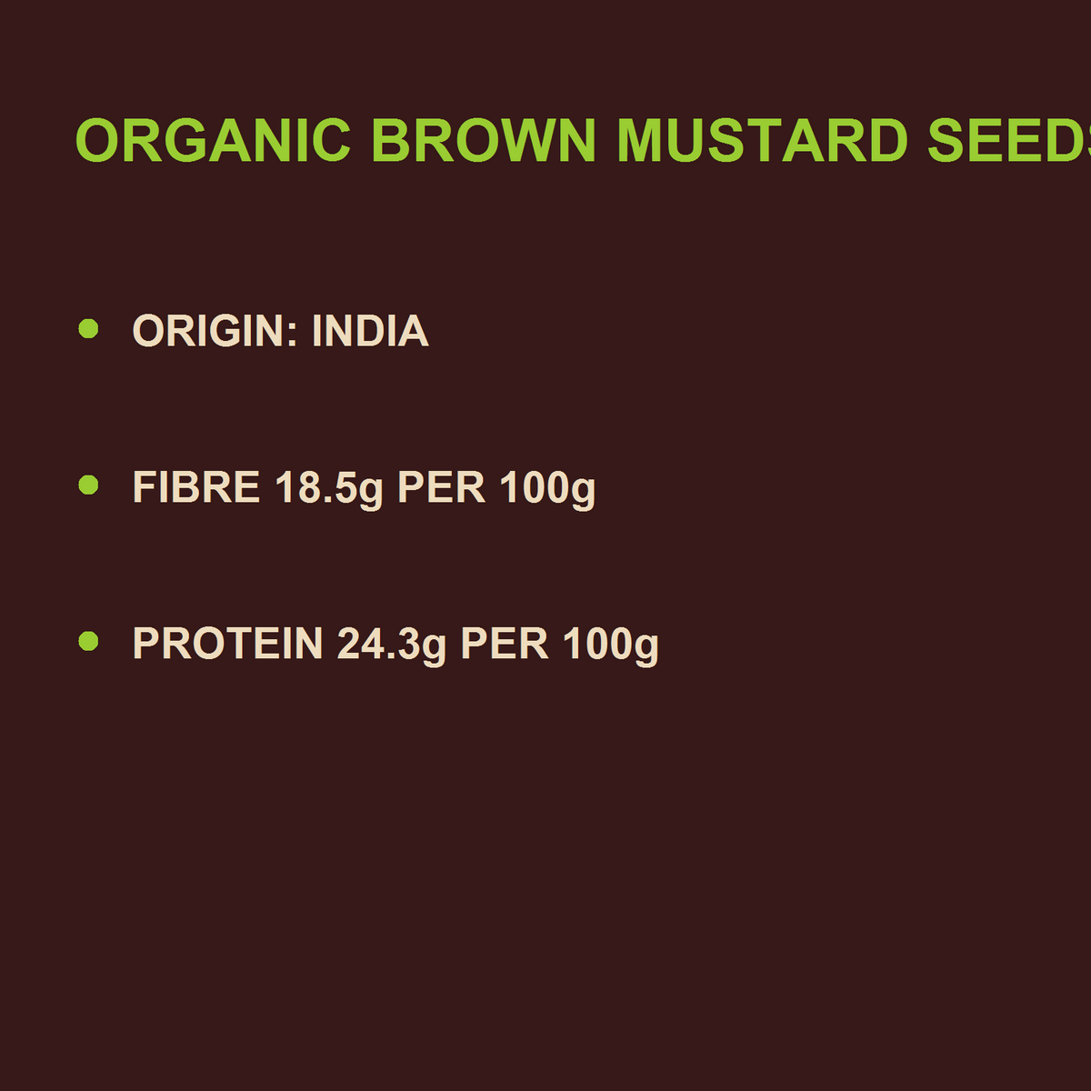 Organic Brown Mustard Seeds