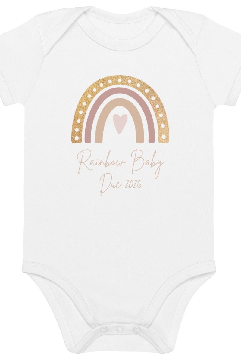 Neutral Rainbow Baby Due Bodysuit