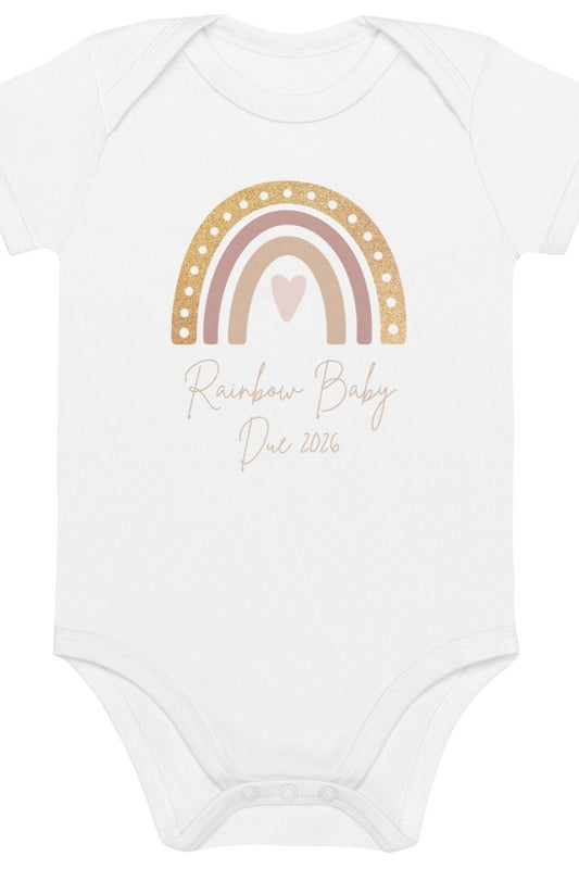 Neutral Rainbow Baby Due Bodysuit
