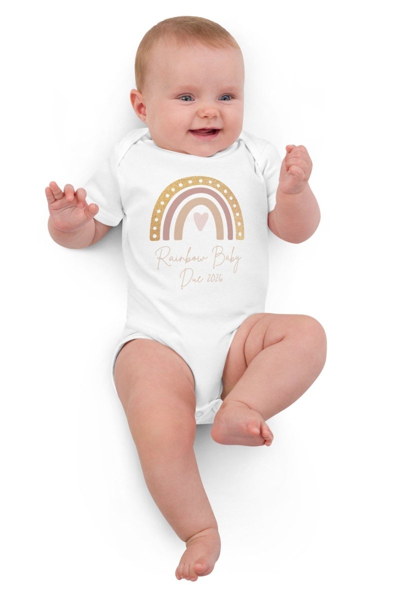 Neutral Rainbow Baby Due Bodysuit