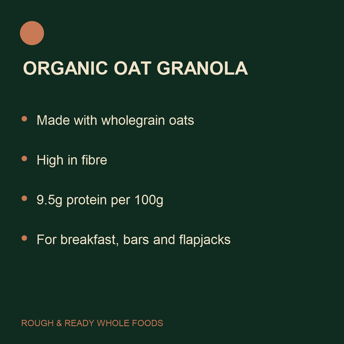 Organic Oat Granola Base