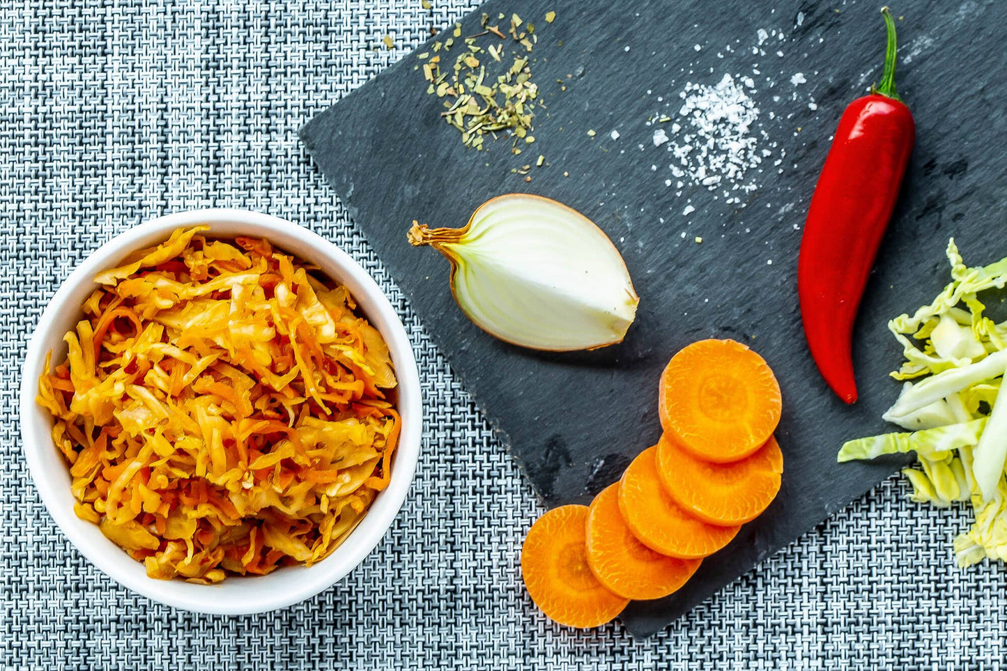 Organic Spicy Cortido Kraut – Unpasteurised Fermented Sauerkraut 475g – Live Cultures & Vegan