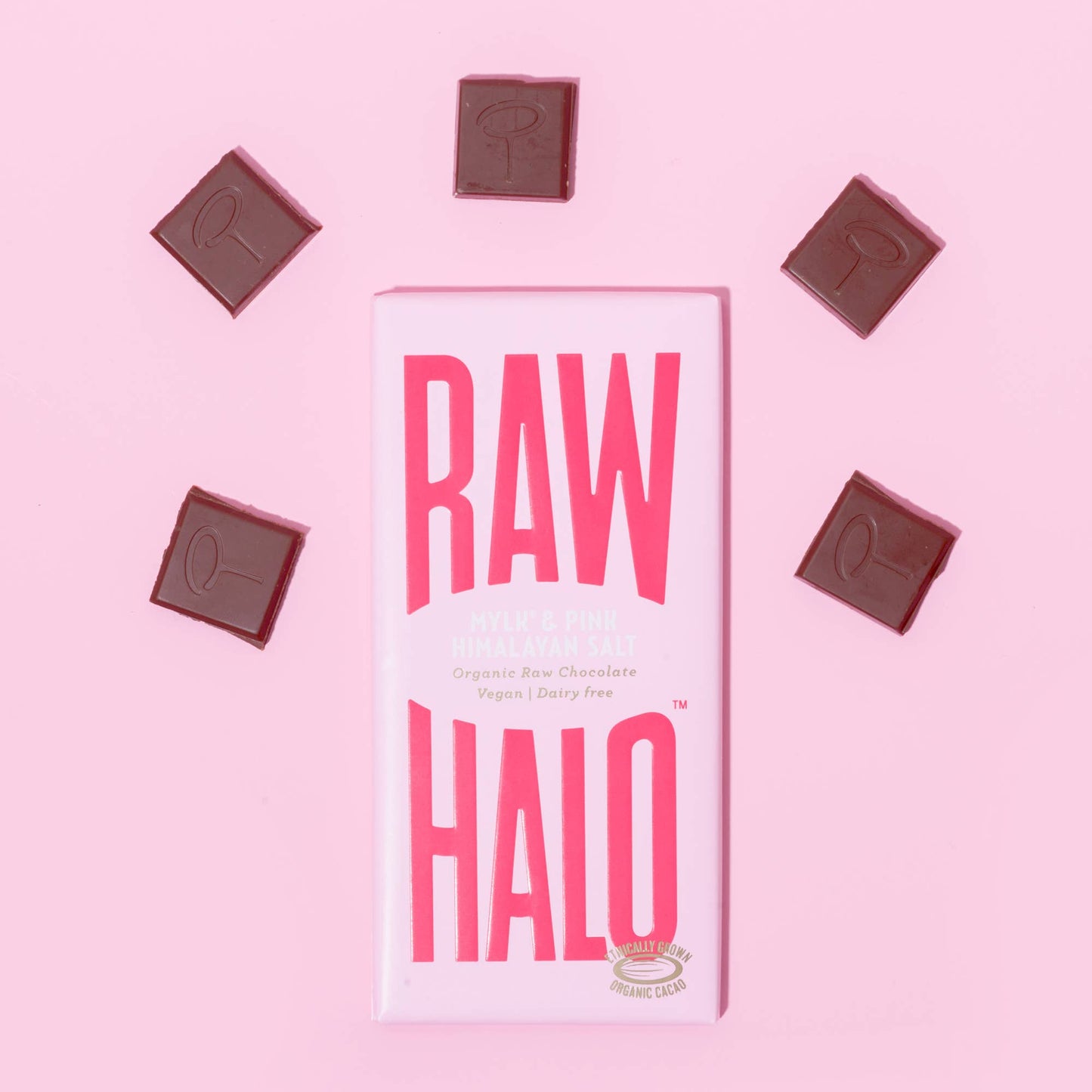Organic Vegan Mylk Chocolate with Pink Himalayan Salt 70g