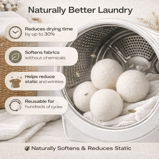 Organic Wool Dryer Balls With Scented Essential Oils