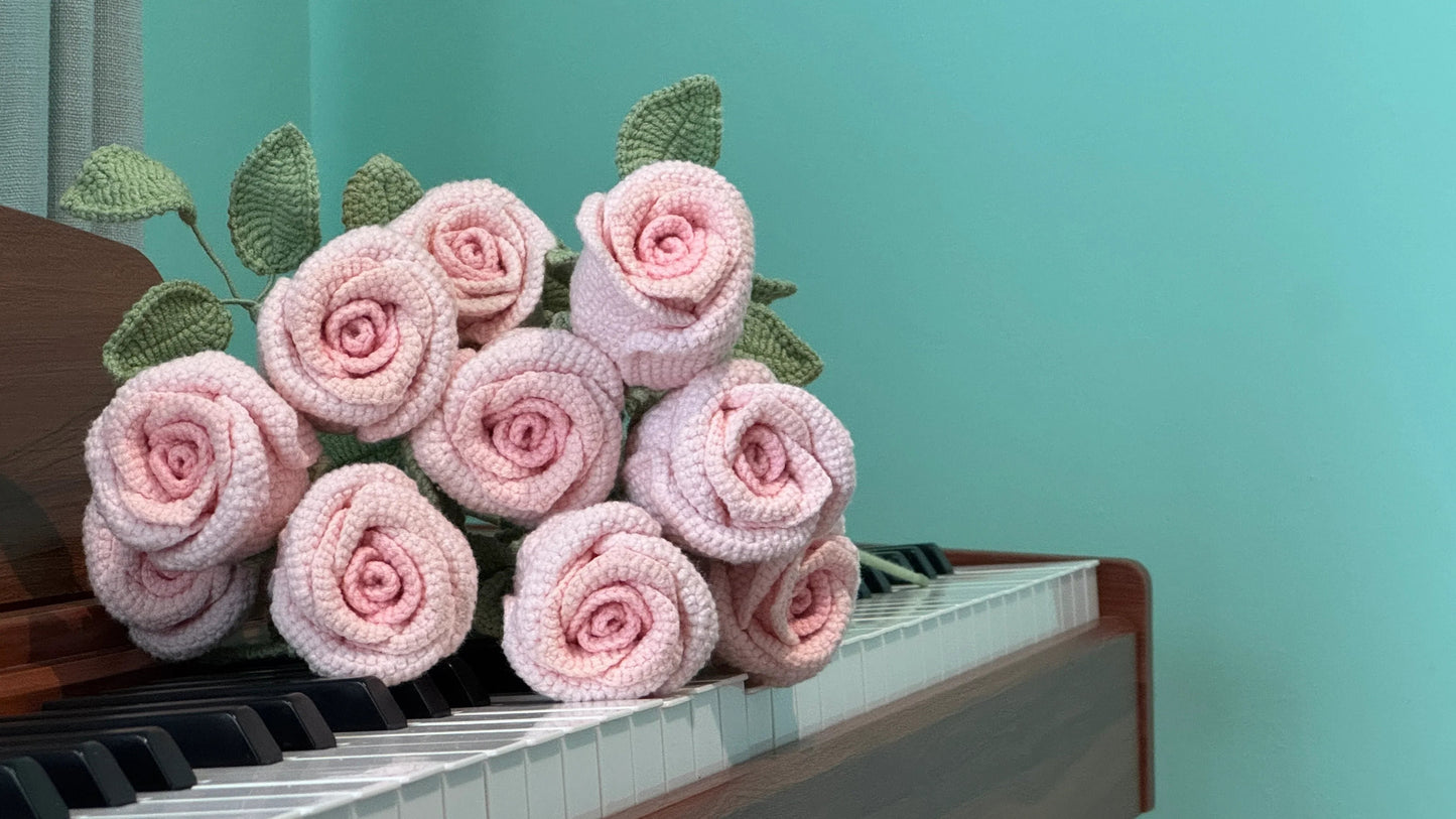 Enchanting Crochet Rose Bouquet – Romantic Gift for Lovers All Year Round