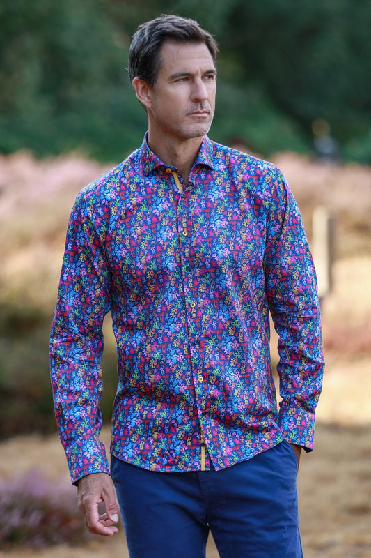 Ornamental Silhouette Print Shirt