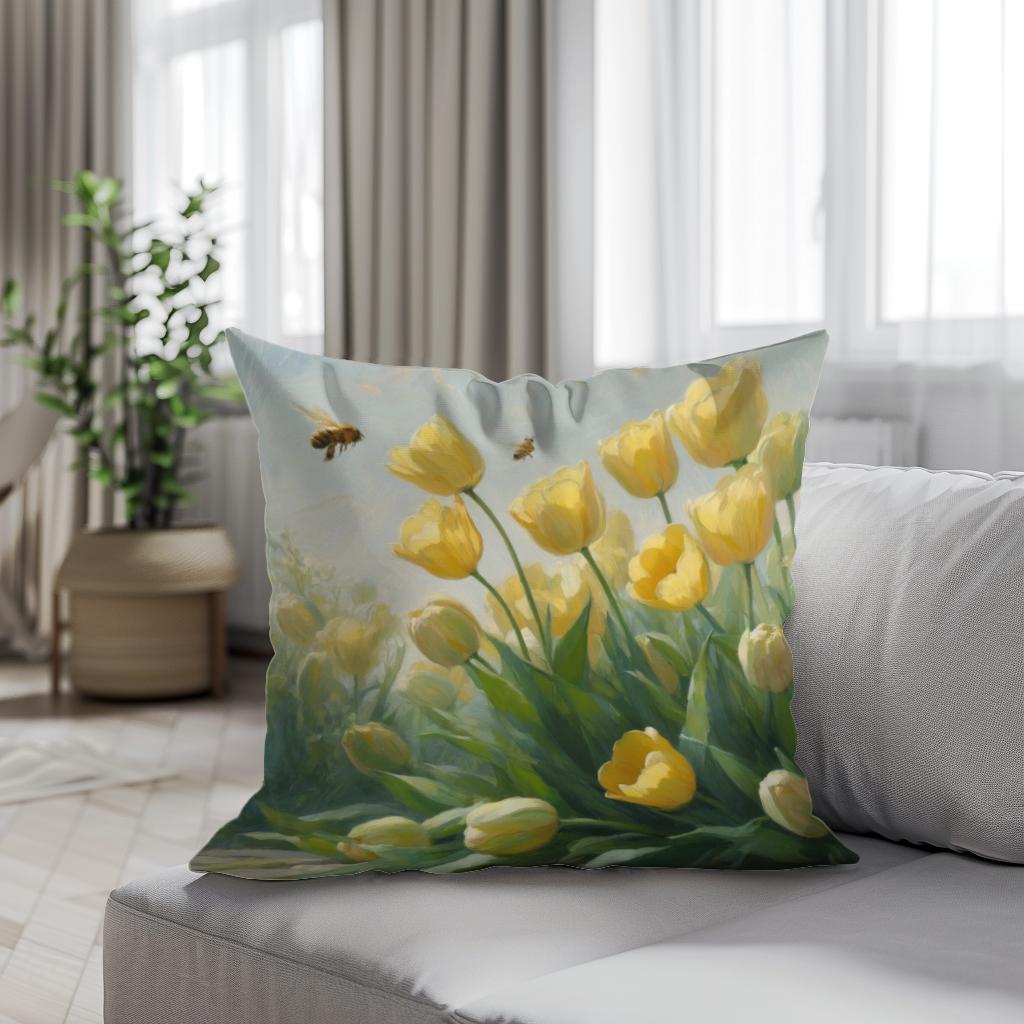 Spring's Whisper Cotton Cushion