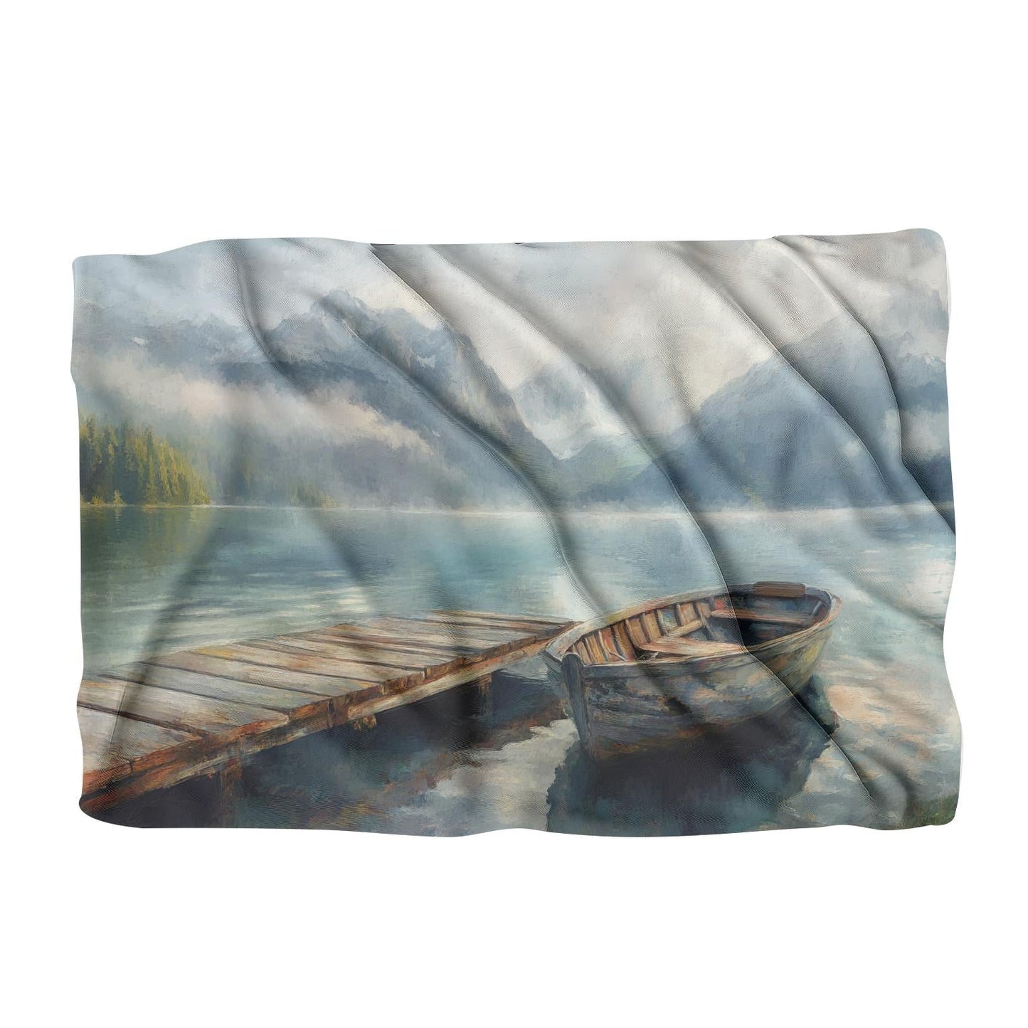 Wooden Boat Serenity Blanket