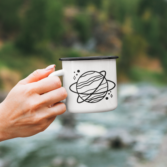 Planet With Rings Boho Mug